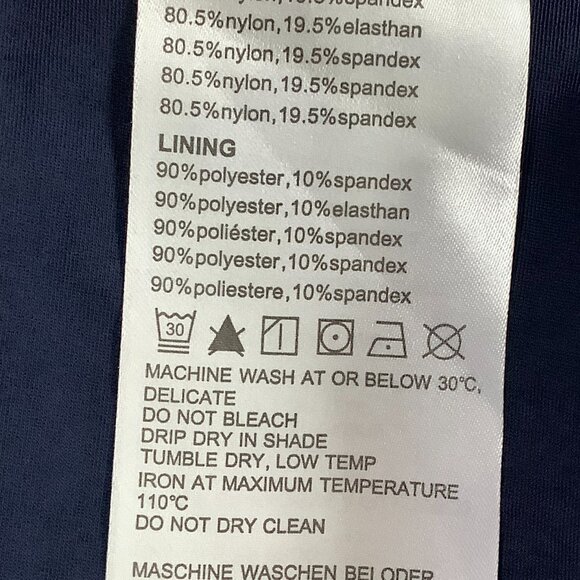 Swim Top Sz 38 Navy One Shoulder Baleaf. NWT - Picture 7 of 7